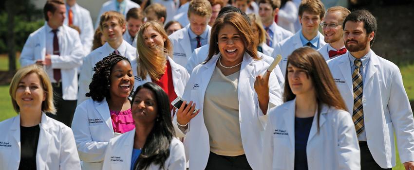 White coat ceremony with College of Medicine students.